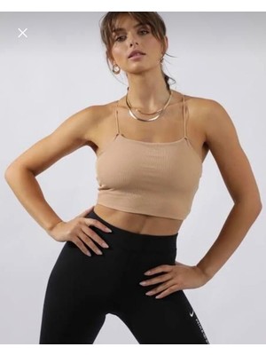 Nike Wmns Yoga Luxe Strappy Cami Top Bej Kadın Atlet DA0732-289