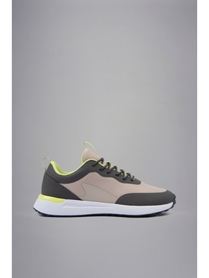Paul & Shark Erkek Bağcıklı Yürüyüş Logo Detaylı Bej Sneaker 24418001-I29