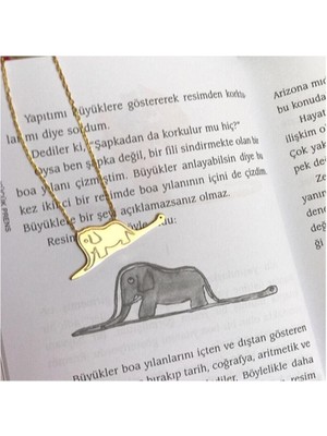 PremiumPort Sevimli Fil ve Boa Yılanı Gümüş Kolye, Şık ve Zarif Tasarım