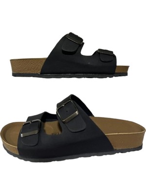 Mulex 1256 Unisex Anatomik Taban Günlük Terlik Şık Tokalı Rahat Tatil Deniz Plaj Terliği