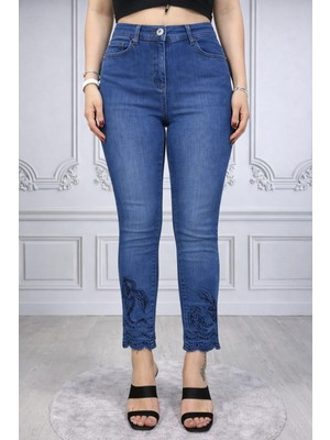 Bonıta Lız 471 Paca Isleme  Detaylı   5 Cep Lıkralı  Dar Paca Pantolon