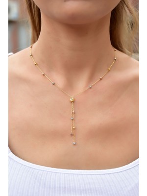 PremiumPort 925 Ayar Gümüş Dorika Toplu Sim Kadın Kolye, Şık ve Zarif Tasarım