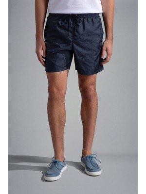 Paul & Shark Erkek Çabuk Kuruyan Şerit Logo Detaylı Bağcıklı Lacivert Mayo 24415041-013