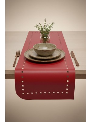 Grand Fine Art 1 Adet Deri RUNNER-40X140 Cm-Deri Masa Örtüsü