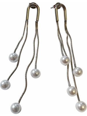 Suzi Shine Sallantılı Inci Çelik Küpe