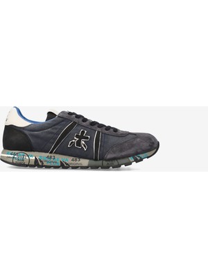 Premiata Erkek Logo Kabartma Desenli Kumaş ve Süet Detaylı Rahat Taban Gri Sneaker Lucy 7770-ANTRASİT