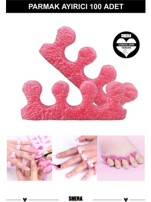 Normadia Parmak Ayırıcı Pembe 100 Adet, Pedikür ve Manikür Için Renkli Seperatör