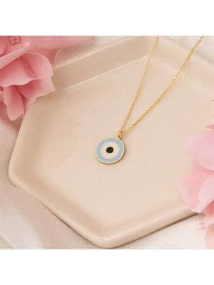 PremiumPort El Yapımı Nazar Boncuklu Gümüş Şık Kolye, Zarif ve Özgün Tasarım