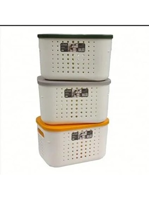 1 Adet Sween Home Lova 6,2 Lt Plastik Kapaklı Saklama Kutusu 26*18*8 cm