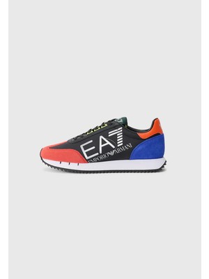 EA7 Unısex Kalın Rahat Taban Logo Desenli Süet Detaylı Çok Renkli Sneaker 7X000541 AF18609-MZ329