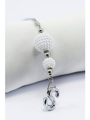 Biuti Incili Harfli Dikiz Ayna Süsü S Harfi, Gümüş Renkli Hediyelik Yeni Araba Hediyesi