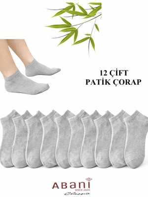 Abani Classic 12 Çift Kısa Patik Erkek Bambu Çorap