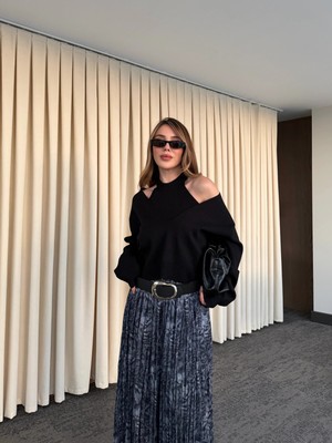 Laluvia Siyah Ikili V Yaka Kazak - 251206