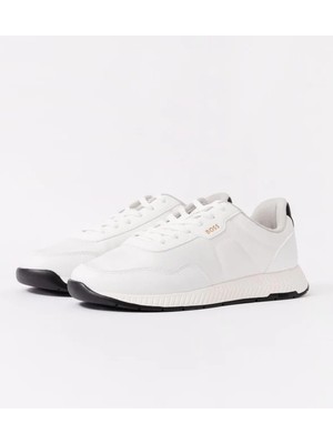 Boss Erkek Rahat Taban Nefes Alabilen Üst Yüzeyli Beyaz Sneaker 50536481-100
