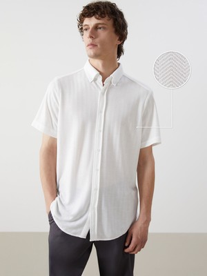 Lc Waikiki Yeni Sezon Regular Fit Kısa Kollu Desenli Poplin Erkek Gömlek
