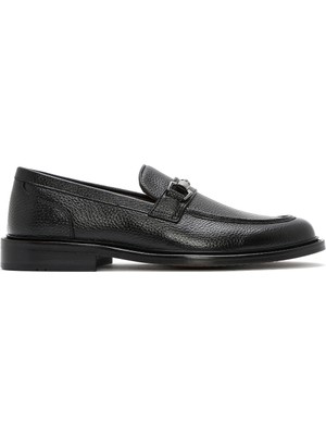 Derimod Erkek Siyah Tokalı Deri Klasik Loafer 26SFD6009FT
