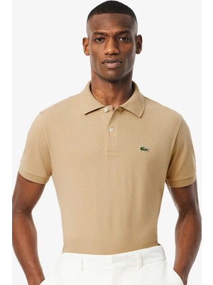 Lacoste L.12.12 Light Men's Classic Fit Polo T-Shirt Erkek Polo Yaka Tişört Bej