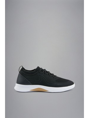 Paul & Shark Erkek Rahat Taban Marka Logolu Bağcıklı Siyah Sneaker 14318002-011