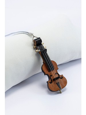 Biuti El Yapımı Minyatür Ahşap Keman Araba Dikiz Ayna Süsü, Yeni Araba Hediyesi