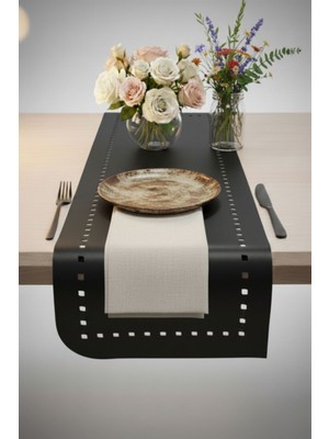 Grand Fine Art 1 Adet Deri RUNNER-40X140 Cm-Deri Masa Örtüsü