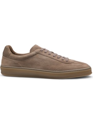 Boss Erkek Süet Tasarımlı Düşük Bilek Rahat Taban Deri Kahverengi Sneaker 50549058-250
