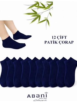 Abani Classic 12 Çift Kısa Patik Erkek Bambu Çorap