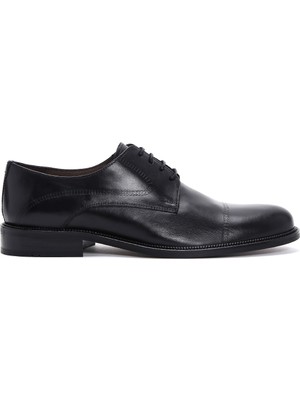 Derimod Erkek Siyah Bağcıklı Deri Klasik Ayakkabı 26SFD600018