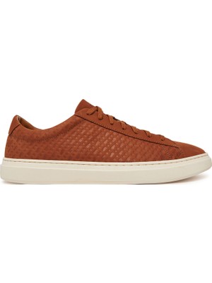 Boss Erkek Üst Yüzeyi Monogram Logo Desenli Düz ve Rahat Taban Kahverengi Sneaker 50542092-212