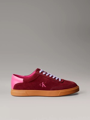 Calvin Klein Kadın Düşük Bilekli Rahat Taban Deri Kırmızı Sneaker HW0HW02683-09Q
