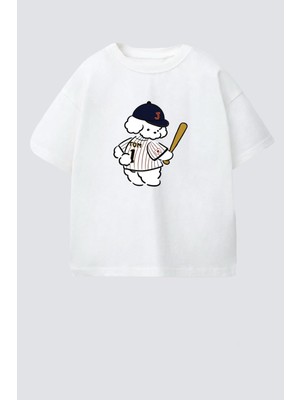 Monila Erkek Çocuk Pamuklu Bisiklet Yaka Baskılı T-Shirt