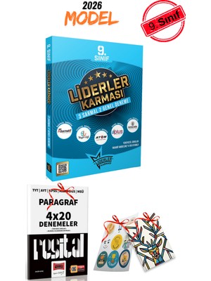 2026 Model Liderler Karması 9. Sınıf 5 Farklı Yayından 3 Sarmal 2 Genel Toplam 5 Deneme Seti
