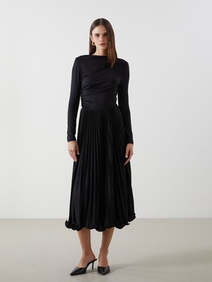 Lc Waikiki Yeni Sezon Beli Lastikli Şifon Kadın Pileli Etek