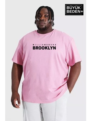 Superlife Erkek Büyük Beden Willams.brooklyn Baskılı Bisiklet Yaka Tshırt SPR25BTS15