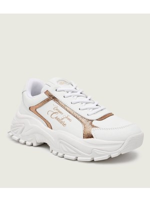 Versace Unısex Kaydırmaz Yüksek Taban Logo Detaylı Beyaz Sneaker 79VA3SV6ZPB29-003