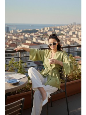 Pastelastore Kadın Kuşaklı Kimono 1177