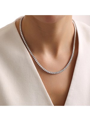 PremiumPort 925 Ayar Gümüş Su Yolu Kolye, Zarif ve Şık Tasarım