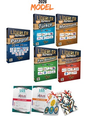 2026 Model Liderler Karması Lgs Paragraf Türkçe Matematik Fen Inkılap 5li  Branş Deneme Seti