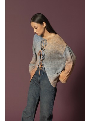 Nisan Triko Bağlama Detaylı Triko Hırka