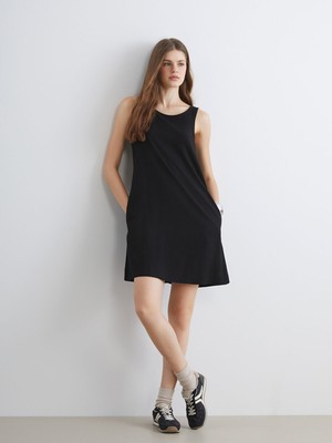 Lc Waikiki Yeni Sezon U Yaka A Kesim Keten Karışımlı Elbise