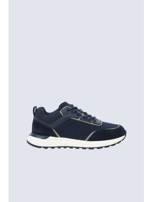 Paul & Shark Erkek Nefes Alabilen Örgü ve Kontrast Süet Detaylı Rahat Taban Lacivert Sneaker 15318001-050