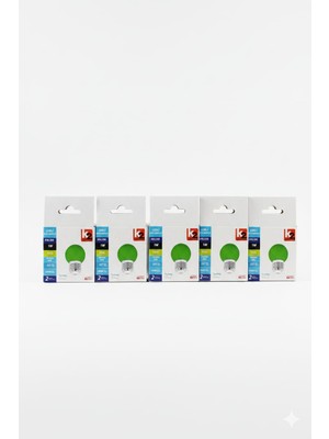 K2 1WATT Gece Ampulu Yeşil 5ADET