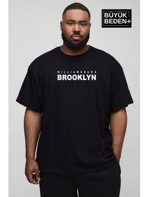 Superlife Erkek Büyük Beden Willams.brooklyn Baskılı Bisiklet Yaka Tshırt SPR25BTS15