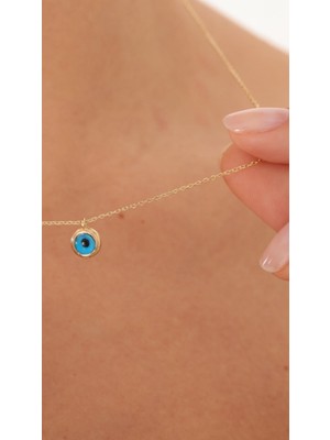 PremiumPort Şık Göz Temalı 925 Ayar Gümüş Kolye, Zarif Takı Hediye Alternatifi