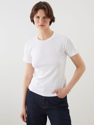 Lc Waikiki Yeni Sezon Bisiklet Yaka Kadın Tişört