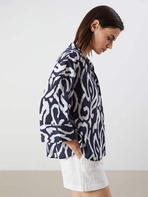 Lc Waikiki Yeni Sezon Desenli Oversize Kadın Gömlek