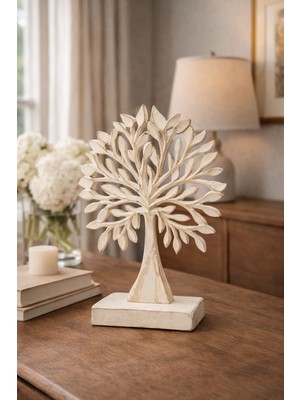 BRANDSMITHS Beyaz Hayat Ağacı Dekoratif Obje