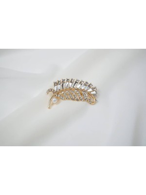 Atelier Tuğba BRŞ018 Zirkon Taşlı Inci Detaylı Tüy Broş