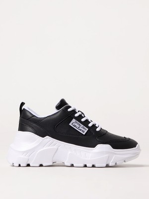 Versace Unısex Rahat Kalıp Kalın Tabanlı Bağcıklı Logolu Siyah Sneaker 78VA3SC2ZPB03-899