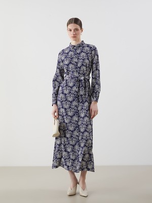 Lc Waikiki Yeni Sezon Desenli Kadın Gömlek Elbise