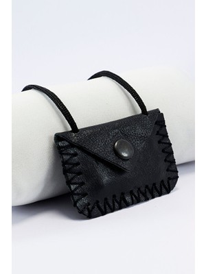 Biuti El Yapımı Hakiki Deri Küçük Çanta Kolye Minyatür Kur'an-I Kerim, Koruyucu Kolye